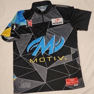 Motiv | Bowling Jersey | with Geometric Design Sz S